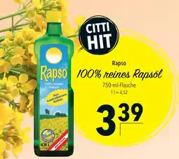 CITTI Markt Rapso 100% reines Rapsöl Angebot