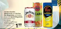 CITTI Markt Jim Beam Bourbon Whisky & Cola oder Cola Zero, Pitú Mixgetränke oder Bacardi Mixgetränke Angebot