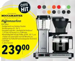 CITTI Markt MOCCAMASTER Kaffeemaschine KBG Select Angebot