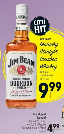 CITTI Markt Jim Beam Kentucky Straight Bourbon Whiskey Angebot