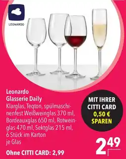 CITTI Markt Leonardo Glasserie Daily Angebot