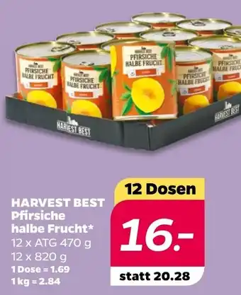 NETTO Harvest Best Pfirsiche halbe Frucht 12x820g Angebot