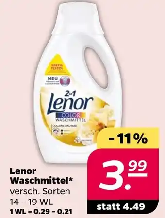 NETTO Lenor Waschmittel 14-19 WL Angebot