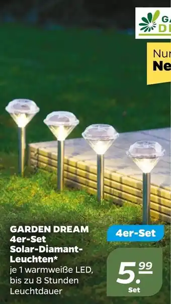 NETTO Garden Dream 4er Set Solar Diamant Leuchten Angebot