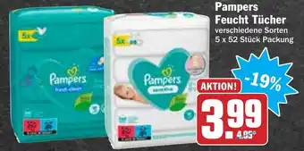 Hit Pampers Feucht Tucher 5*52 st Angebot