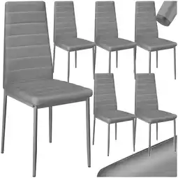 Netto Marken-Discount tectake Set Esszimmerstuhl, gepolstert mit Kunstlederbezug, schlanke Stahlbeine, 45 x 48 x 98,5 cm Angebot