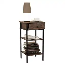 Netto Marken-Discount VCM Holz Metall Beistelltisch Couchtisch Sofatisch Wohnzimmertisch Kaffeetisch Aulari L Angebot