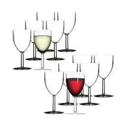 Netto Marken-Discount Mepal Kunststoff Rot- und Weißweingläser 300 ml + 200 ml 12er Set Angebot