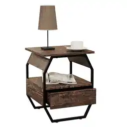Netto Marken-Discount VCM Holz Metall Beistelltisch Couchtisch Sofatisch Wohnzimmertisch Kaffeetisch Aulari S Angebot
