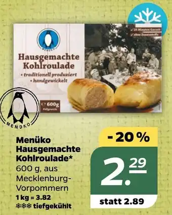 NETTO Menüko Hausgemachte Kohlroulade 600g Angebot