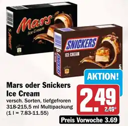 AEZ Mars oder Snickers Ice Cream Angebot