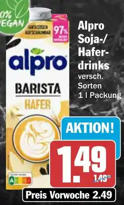 AEZ Alpro Soja-/Hafer-drinks Angebot
