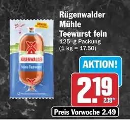 AEZ Rügenwalder Mühle Teewurst fein Angebot