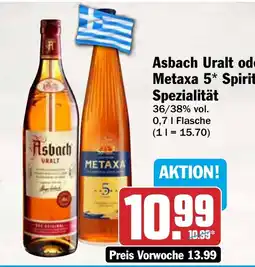 AEZ Asbach Uralt oder Metaxa 5* Spirit Angebot