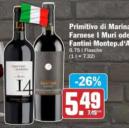 AEZ Primitivo di Marina Farnese I Muri oder Fantini Montep.d'A Angebot