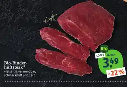 tegut Bio-Rinderhüftsteak Angebot
