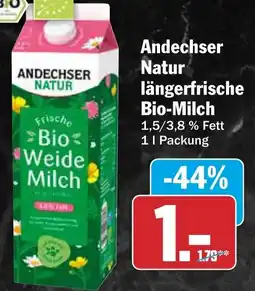 AEZ ANDECHSER NATUR Bio Weide Milch Angebot