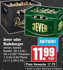 AEZ Jever oder Radeberger Angebot