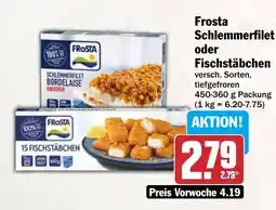 AEZ Frosta Schlemmerfilet oder Fischstäbchen Angebot