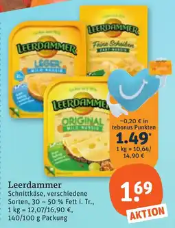 tegut Leerdammer Schnittkäse Angebot