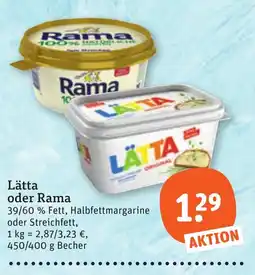 tegut Lätta oder Rama Angebot