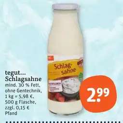 tegut tegut... Schlagsahne Angebot