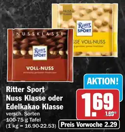 AEZ Ritter Sport Nuss Klasse oder Edelkakao Klasse Angebot
