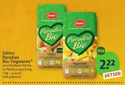 tegut Zabler Paradiso Bio-Teigwaren Angebot