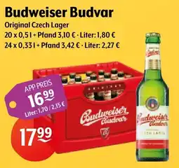 Getränke Hoffmann Budweiser Budvar Original Czech Lager Angebot