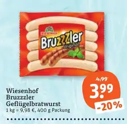 tegut Wiesenhof Bruzzzler Geflügelbratwurst Angebot