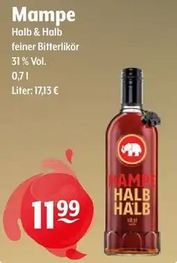 Getränke Hoffmann Mampe Halb & Halb feiner Bitterlikör Angebot