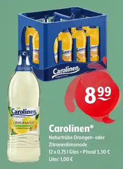 Getränke Hoffmann Carolinen Naturtrübe Orangen- oder Zitronenlimonade Angebot