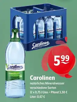 Getränke Hoffmann Carolinens natürliches Mineralwasser Angebot
