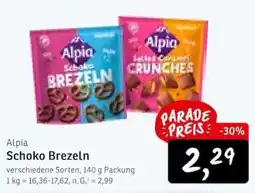 KONSUM Alpia Schoko Brezeln Angebot