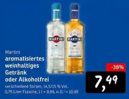 KONSUM Martini aromatisiertes weinhaltiges Getränk oder Alkoholfrei Angebot