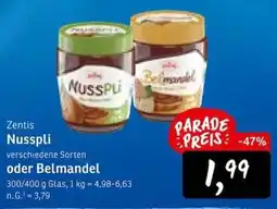 KONSUM Zentis Nusspli Angebot