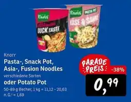 KONSUM Knorr Pasta-, Snack Pot, Asia-, Fusion Noodles oder Potato Pot Angebot