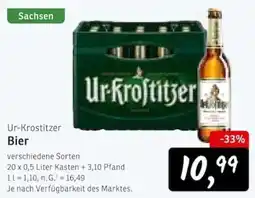 KONSUM Ur-Krostitzer Bier Angebot