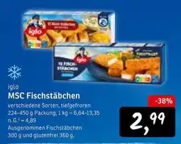 KONSUM iglo MSC Fischstäbchen Angebot