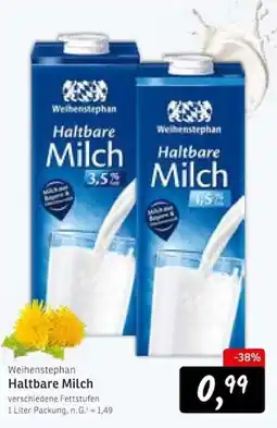 KONSUM Weihenstephan Haltbare Milch Angebot