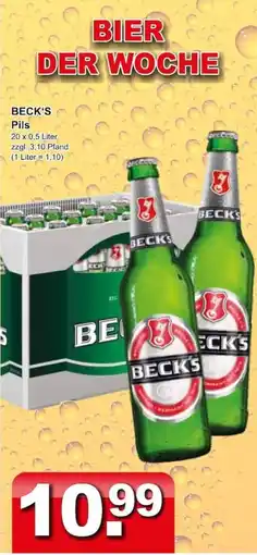 Getränkeparadies Gefromm BECK'S Pils Angebot