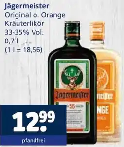Getränkewelt Jägermeister Original o. Orange Kräuterlikör Angebot