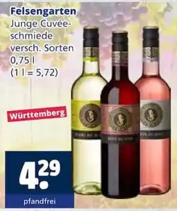 Getränkewelt Felsengarten Junge Cuvée-schmiede Angebot