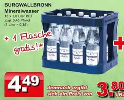 Getränkeparadies Gefromm BURGWALLBRONN Mineralwasser Angebot
