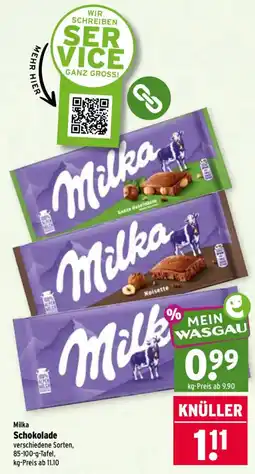 Wasgau Milka Schokolade Angebot