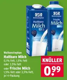 Wasgau Weihenstephan Haltbare Milch Angebot