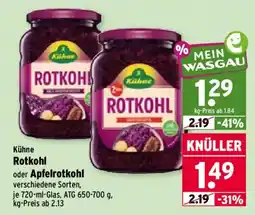 Wasgau Kühne Rotkohl Angebot