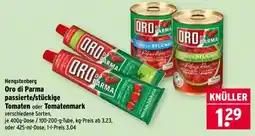 Wasgau Hengstenberg Oro di Parma passierte/stückige Tomaten oder Tomatenmark Angebot