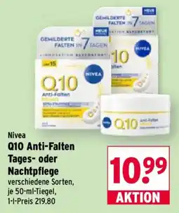 Wasgau Nivea Q10 Anti-Falten Tages- oder Nachtpflege Angebot