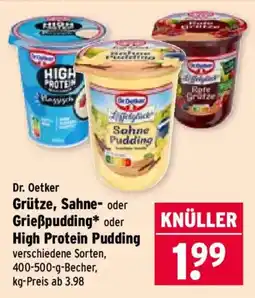 Wasgau Dr. Oetker Grütze, Sahne- oder Grießpudding Angebot
